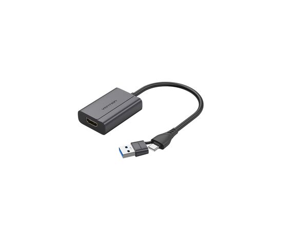 Переходник USB-C + USB-A to HDMI M 0.15m gray Vention (ACYHB)