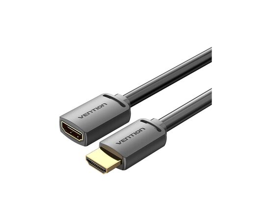 Кабель мультимедийный HDMI M to HDMI F 1.0m 4K PVC black Vention (AHCBF)