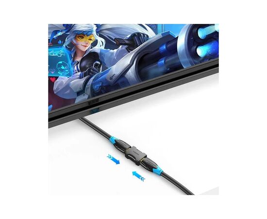Перехідник HDMI F to HDMI F black Vention (AIRB0), зображення 6