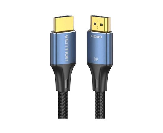 Кабель мультимедийный HDMI M to HDMI M 3.0m 8K cotton braided blue Vention (ALGLI), изображение 3