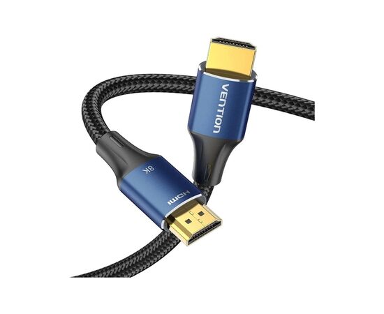 Кабель мультимедийный HDMI M to HDMI M 3.0m 8K cotton braided blue Vention (ALGLI), изображение 4