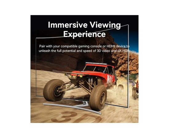 Кабель мультимедийный HDMI M to HDMI M 1.5m 4K cotton braided black Vention (ALLBG), изображение 4