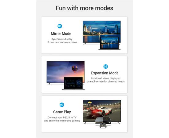 Кабель мультимедийный HDMI M to HDMI M 1.0m 4K cotton braided black zinc alloy Vention (ALMBF), изображение 7