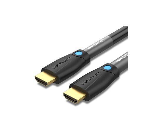 Кабель мультимедийный HDMI M to HDMI M 1.0m 4K cotton braided black zinc alloy Vention (ALMBF)