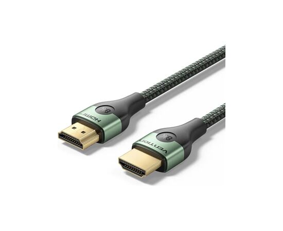 Кабель мультимедійний HDMI M to HDMI M 1.0m 8K ultra thin cotton braided green Vention (ALOGF)