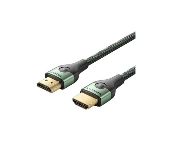 Кабель мультимедийный HDMI M to HDMI M 2.0m 8K ultra thin cotton braided green Vention (ALOGH)