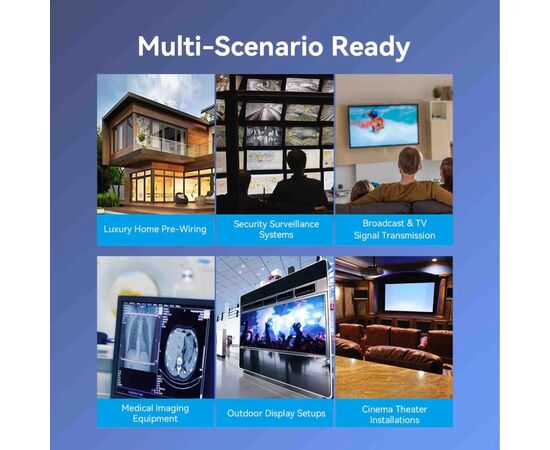 Кабель мультимедийный HDMI M to HDMI M 60.0m 4K fiber optic black Vention (ALSBAE), изображение 11