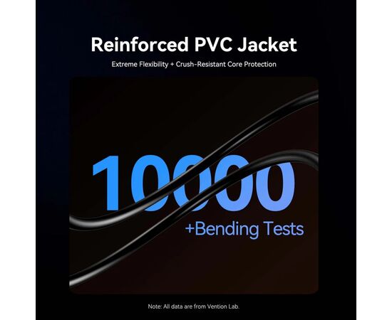 Кабель мультимедийный HDMI M to HDMI M 35.0m 4K fiber optic black Vention (ALSBU), изображение 7