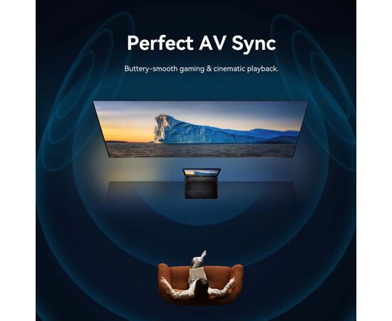 Кабель мультимедийный HDMI M to HDMI M 45.0m 4K fiber optic black Vention (ALSBW), изображение 8