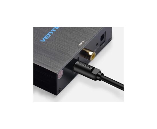 Кабель мультимедийный Optical Toslink 1.0m black Vention (BAEBF), изображение 5