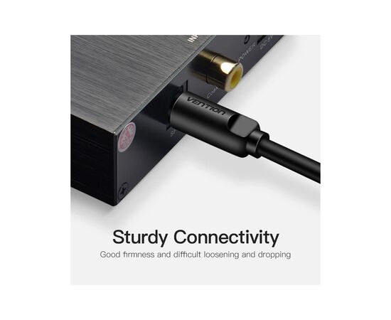 Кабель мультимедійний Optical Toslink 1.5m black Vention (BAEBG), зображення 3