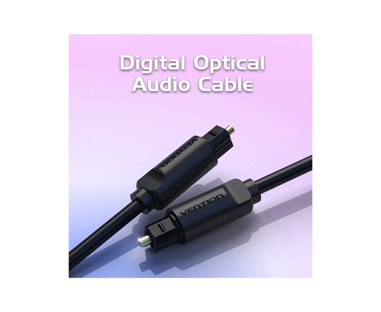 Кабель мультимедійний Optical Toslink 1.5m black Vention (BAEBG), зображення 9