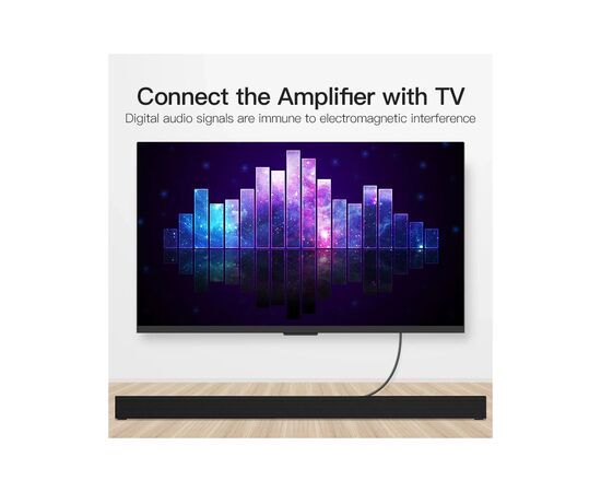 Кабель мультимедийный Optical Toslink 2.0m black Vention (BAEBH), изображение 8