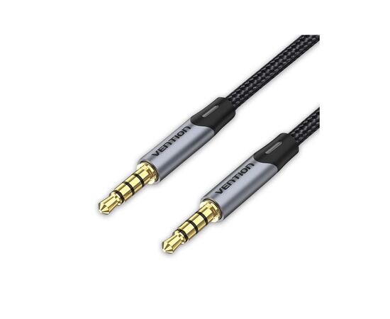 Кабель мультимедийный 3.5mm M to 3.5mm M 1.0m (4pin) gray Vention (BAQHF)