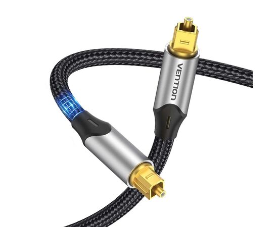 Кабель мультимедийный Optical Toslink 1.0m gray Vention (BAVHF), изображение 2