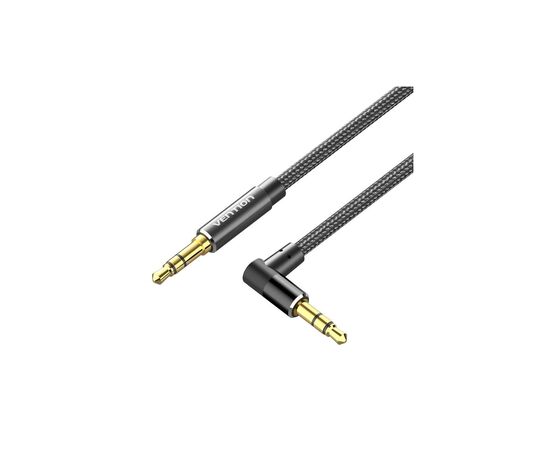 Кабель мультимедийный 3.5mm M to 3.5mm M 1.0m 90° corner black Vention (BAZBF)
