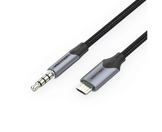 Кабель мультимедийный Micro 5P M to 3.5mm M 1.0m (4pin) black Vention (BDGBF)