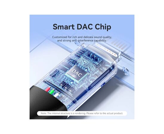 Переходник Lightning to 3.5mm 0.1m cotton braided aluminum gray Vention (BMBHA), изображение 8