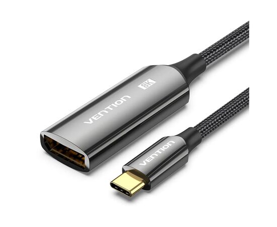 Кабель мультимедийный USB-C to DisplayPort M 0.25m 8K black Vention (CRGBC)