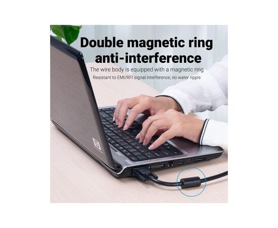 Кабель мультимедийный VGA M to VGA M 20.0m black Vention (DAEBQ), изображение 7