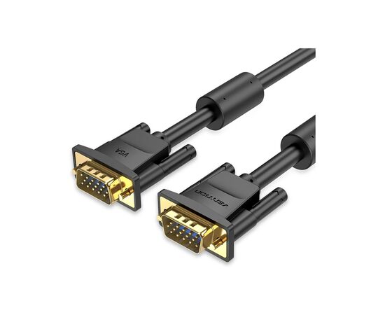 Кабель мультимедийный VGA M to VGA M 20.0m black Vention (DAEBQ)