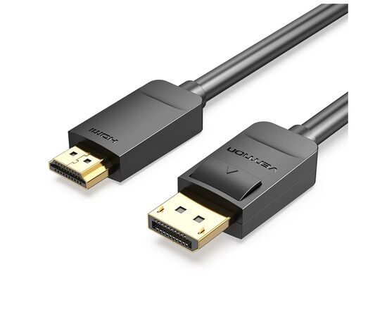 Кабель мультимедийный DisplayPort M to HDMI M 1.5m black Vention (HADBG)