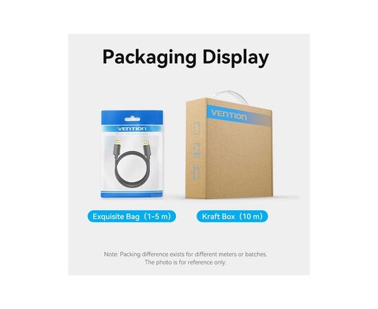 Кабель мультимедийный DisplayPort M to DisplayPort M 1.0m 4K black Vention (HAKBF), изображение 9