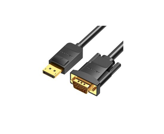 Кабель мультимедийный DisplayPort M to VGA M 1.5m black Vention (HBLBG)