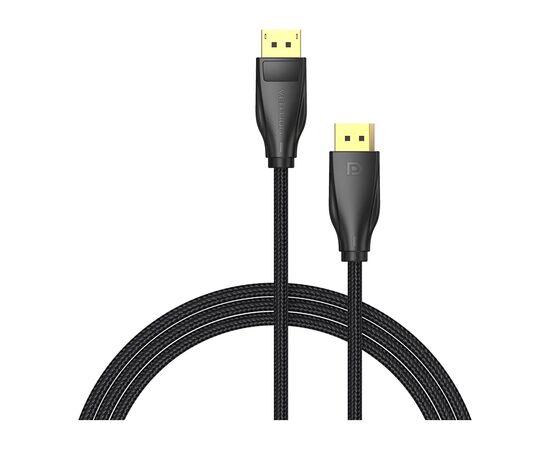 Кабель мультимедийный DisplayPort M to DisplayPort M 1.5m black Vention (HCCBG), изображение 2