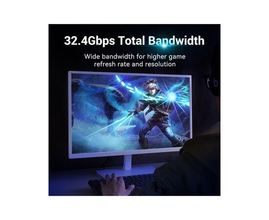 Кабель мультимедийный DisplayPort M to DisplayPort M 1.5m black Vention (HCCBG), изображение 4