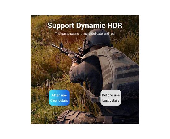 Кабель мультимедийный DisplayPort M to DisplayPort M 2.0m black Vention (HCCBH), изображение 5