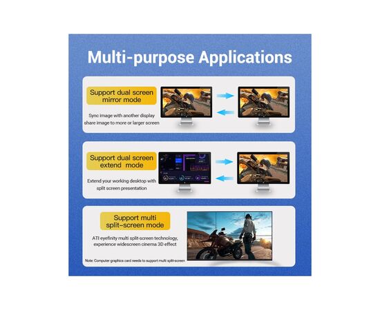 Кабель мультимедийный DisplayPort M to DisplayPort M 2.0m black Vention (HCCBH), изображение 8