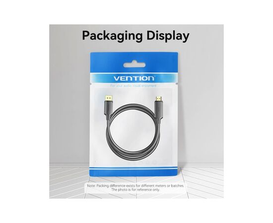 Кабель мультимедийный DisplayPort M to HDMI M 1.8m 4K black Vention (HFOBAC), изображение 7