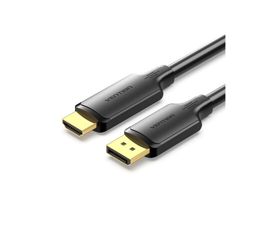 Кабель мультимедийный DisplayPort M to HDMI M 1.8m 4K black Vention (HFOBAC)