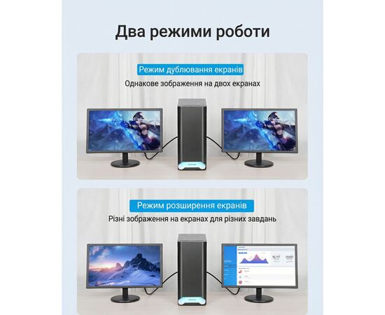 Кабель мультимедийный VGA M to VGA M 1.0m black Vention (LAJWF), изображение 6