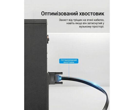 Кабель мультимедийный VGA M to VGA M 1.0m black Vention (LAJWF), изображение 8