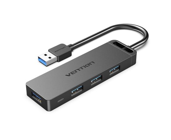 Концентратор Vention USB 3.0 to 4xUSB 3.0 Hub With Power Supply 0.15m black (CHLBB)
