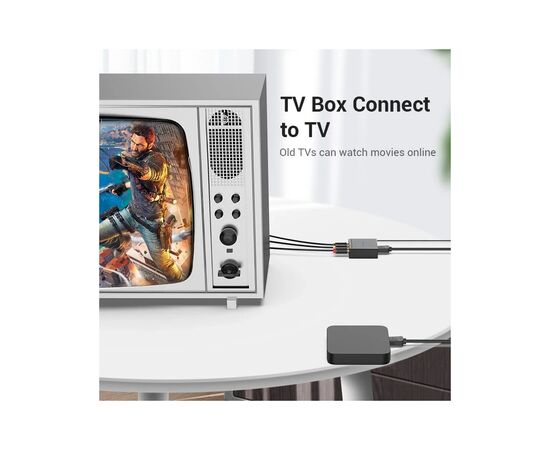 Конвертор HDMI to RCA Metal Type black Vention (AEEB0), изображение 2