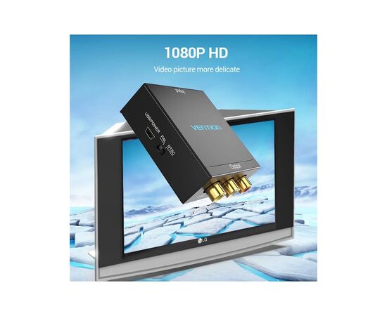Конвертор HDMI to RCA Metal Type black Vention (AEEB0), изображение 4