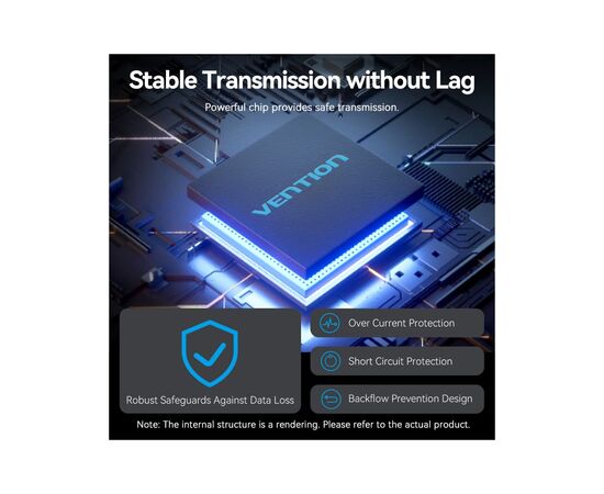 Концентратор Vention USB to 4xUSB 3.2 Gen2 + USB-C 10Gbps 0.15m black (CHOBB), изображение 6