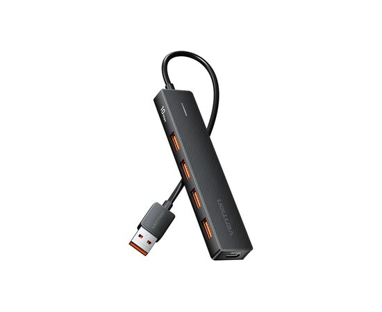 Концентратор Vention USB to 4xUSB 3.2 Gen2 + USB-C 10Gbps 0.15m black (CHOBB)
