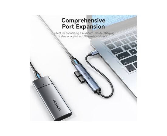 Концентратор Vention USB 3.0 to 1xUSB 3.0 + 3xUSB 2.0 0.15m gray (CKOHB), изображение 7
