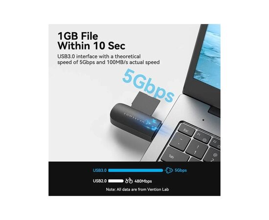 Зчитувач флеш-карт Vention USB 3.0 to SD+TF Black Dual Drive Letter (CLGB0), зображення 6