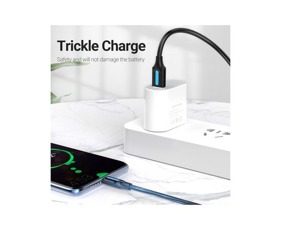 Дата кабель USB 2.0 AM to Micro 5P 1.0m 3A black Vention (COLBF), изображение 9