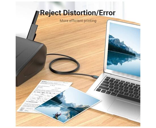 Кабель для принтера USB 2.0 AM/BM 5.0m black Vention (COQBJ), изображение 4