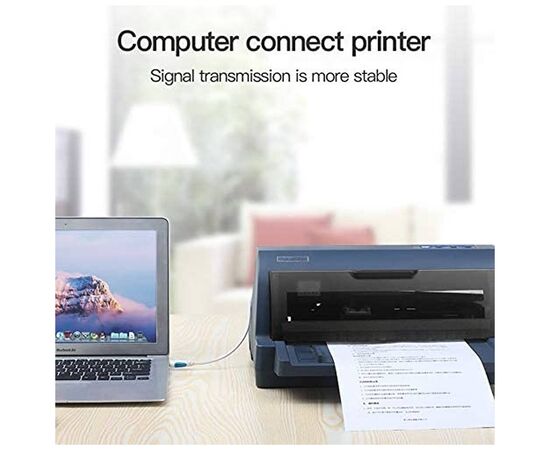 Кабель для принтера USB 2.0 AM/BM 5.0m black Vention (COQBJ), изображение 7