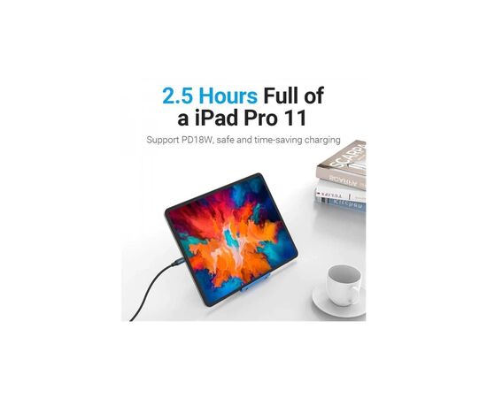 Дата кабель USB-C to USB-C 1.5m 5A black Vention (COTBG), изображение 6