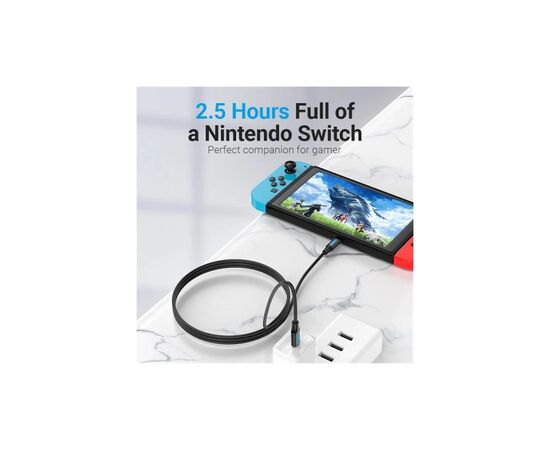 Дата кабель USB-C to USB-C 1.5m 5A black Vention (COTBG), изображение 8