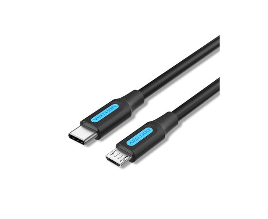 Дата кабель USB-C to Micro 5P 1.0m 2A black Vention (COVBF)