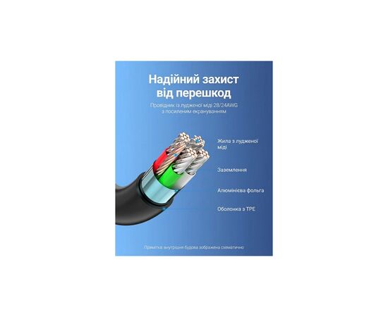 Дата кабель USB-C to Micro 5P 1.5m 2A black Vention (COVBG), изображение 8